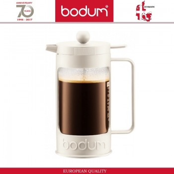 Френч-пресс BEAN для кофе, чая, 350 мл, белый, BODUM