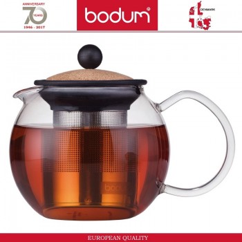 Заварочный чайник ASSAM Cork с пресс-фильтром, 1000 мл, пробковый, BODUM