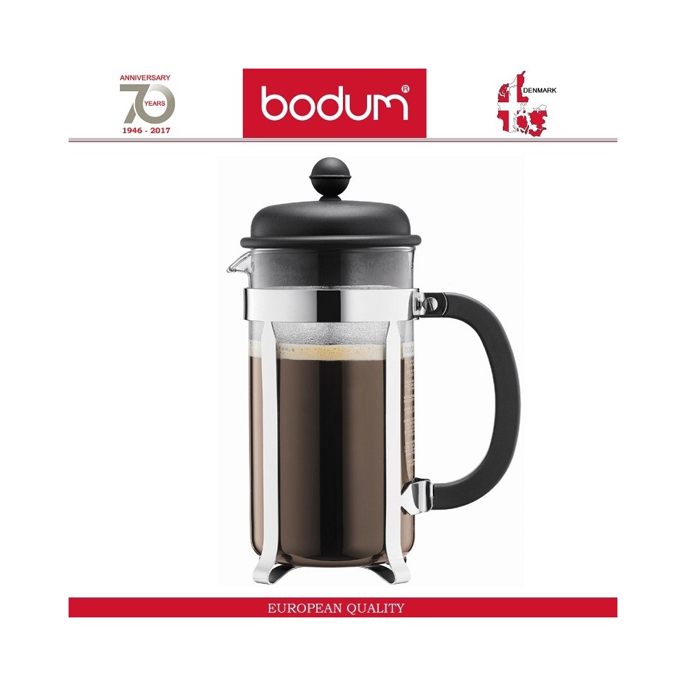 Френч-пресс CAFFETTIERA для кофе, чая, 1000 мл, черный, BODUM