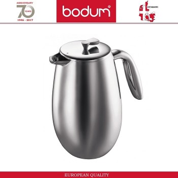 Заварочный френч-пресс COLUMBIA с двойными стенками, 350 мл, матовая сталь, BODUM