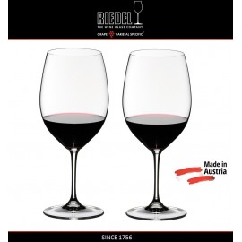 Бокалы для красных вин Bordeaux, 2 шт, 610 мл, машинная выдувка, VINUM, RIEDEL