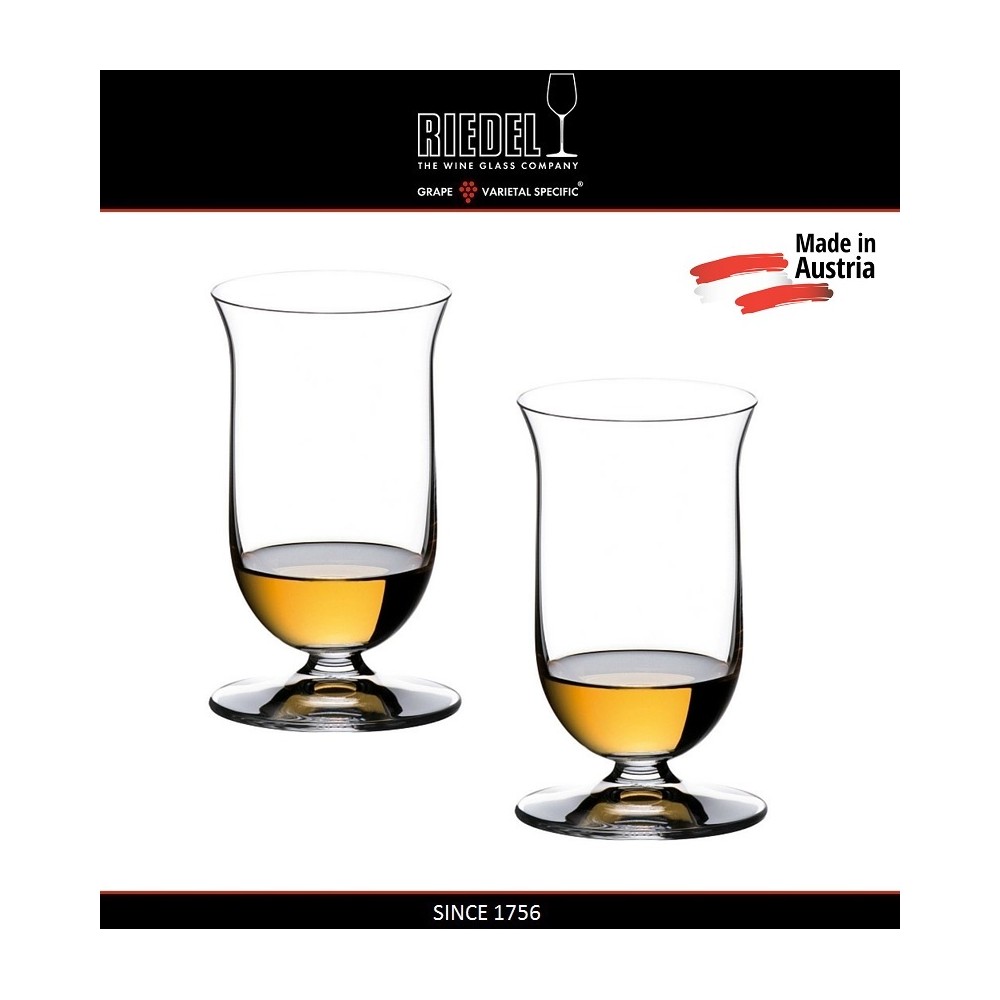 Бокалы для виски Single Malt Whisky, 2 шт, 200 мл, машинная выдувка, VINUM, RIEDEL