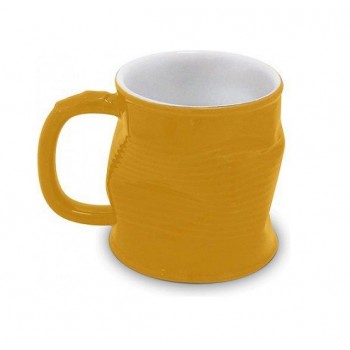 Кружка "мятая", 320 мл, желтый, керамика, серия Coffee Time, CERAFLAME