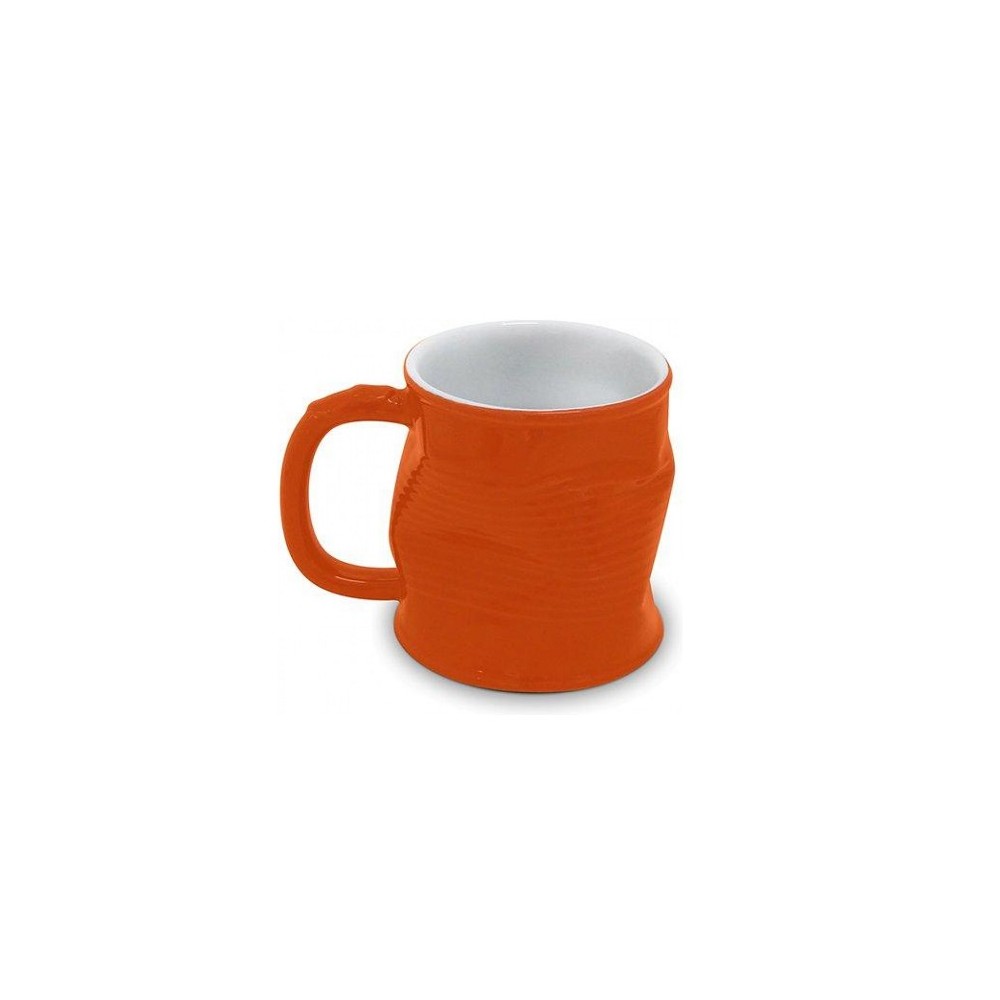 Кружка "мятая", 320 мл, оранжевый, керамика, серия Coffee Time, CERAFLAME