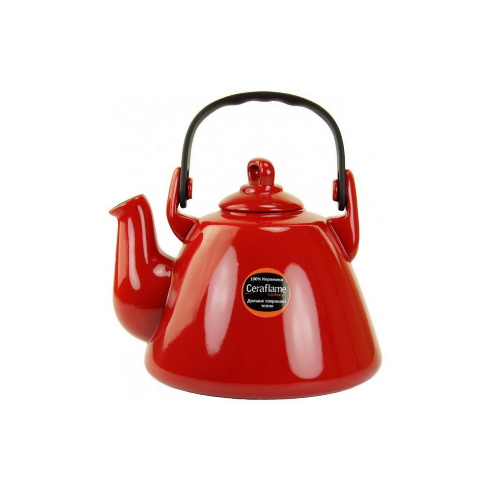Чайник керамический Tropeiro, 2,3 л, цвет красный, керамика, CERAFLAME