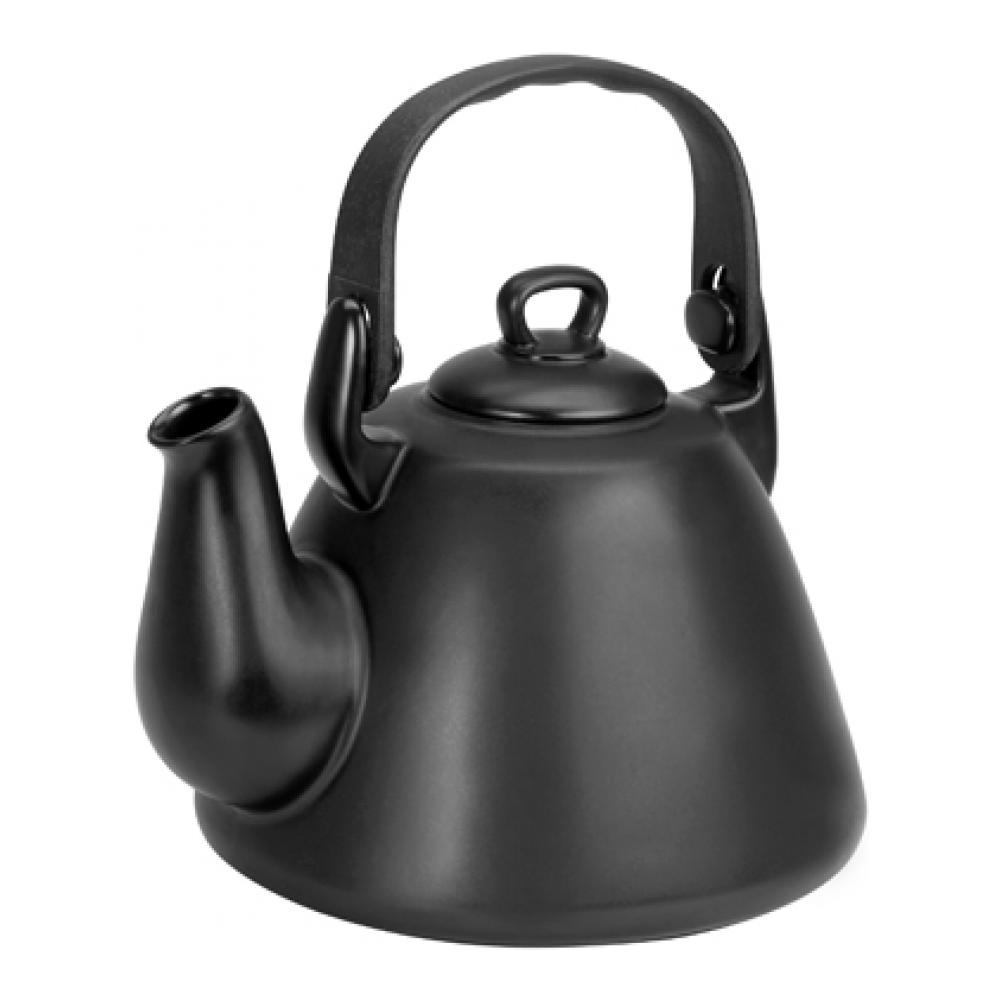 Чайник керамический Tropeiro, 2,3 л, цвет черный, керамика, CERAFLAME