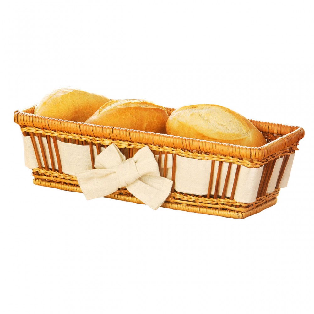 Корзина для хлеба и выпечки овальная с ручками, L 30 см, W 13 см, ротанг, хлопок, Premier Housewares