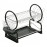 Сушилка для посуды, 2 яруса, хромированная сталь, цвет черный, Premier Housewares