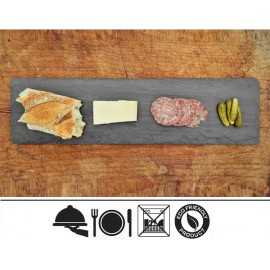 Блюдо-сланец для подачи прямоугольное, 30 x 12 см, сланец натуральный, серия "Чистый сланец", Sunnex