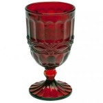 Бокал для вина, воды, 275 мл, D 8 см, H 14 см, стекло, цвет рубиновый, серия Solange, Tognana