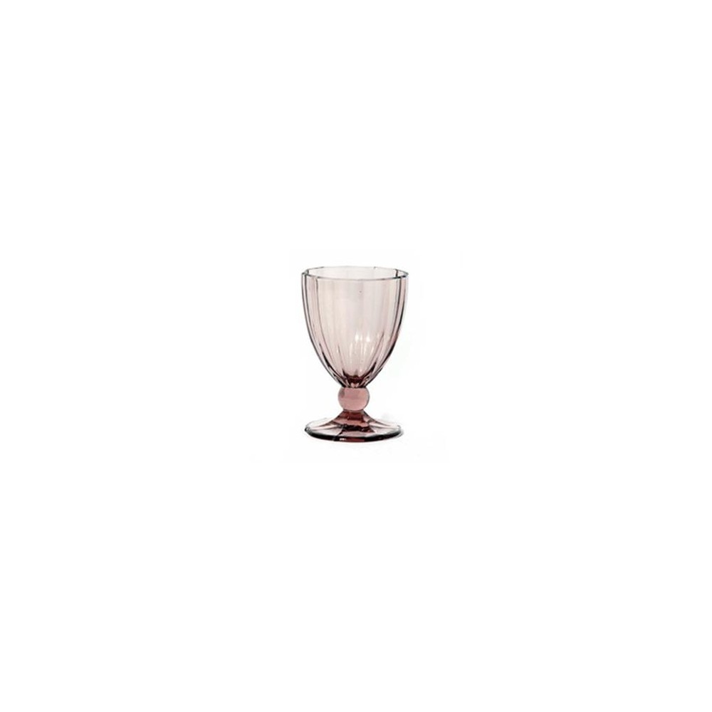 Бокал для вина, воды, 420 мл, D 9 см, H 14 см, стекло, цвет розовый, серия Anais, Tognana