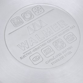 Ковшик индукционный с крышкой, 2 л, D 16 см, сталь нержавеющая, серия Belfast, WALMER