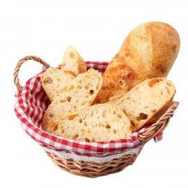Корзина для хлеба и выпечки круглая с ручками, красная клетка, ротанг, хлопок, Premier Housewares