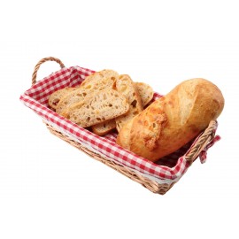 Корзина для хлеба и выпечки большая прямоугольная, красная клетка, ротанг, хлопок, Premier Housewares