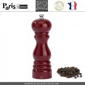 Мельница Paris U Select Laque Rouge для перца, H 18 см, бордовый, PEUGEOT