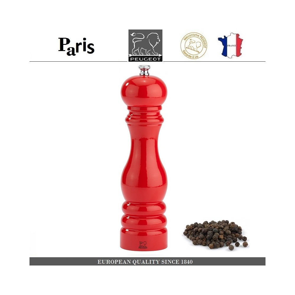 Мельница PARIS CLASSIC Laque Ruby для перца, H 18 см, красный, PEUGEOT
