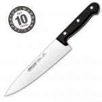 Нож поварской «Универсал»; сталь нерж., полиоксиметилен; L=322/200, B=48мм; черный, металлич.