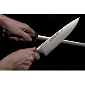 Нож поварской «Универсал»; сталь нерж., полиоксиметилен; L=322/200, B=48мм; черный, металлич.