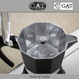 Кофеварка гейзерная FASHION на 3 чашки, индукционное дно, алюминий пищевой, G.A.T.