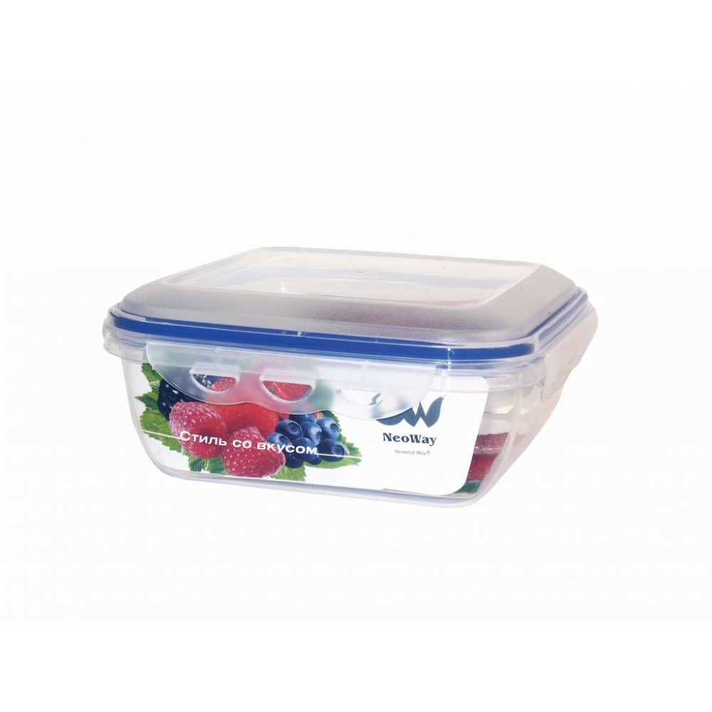 Герметичный контейнер пищевой, 0,65 л, квадратный, пластик пищевой, серия Enjoy, Oriental Way