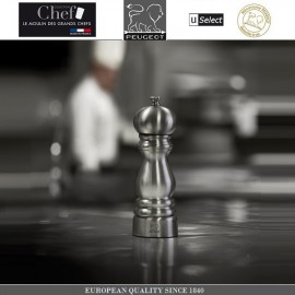 Мельница Paris U Select Chef для соли, H 18 см, сталь, PEUGEOT