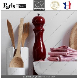 Мельница Paris U Select Laque Rouge для перца, H 22 см, бордовый, PEUGEOT