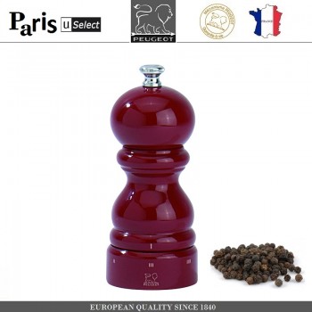 Мельница Paris U Select Laque Rouge для перца, H 12 см, бордовый, PEUGEOT