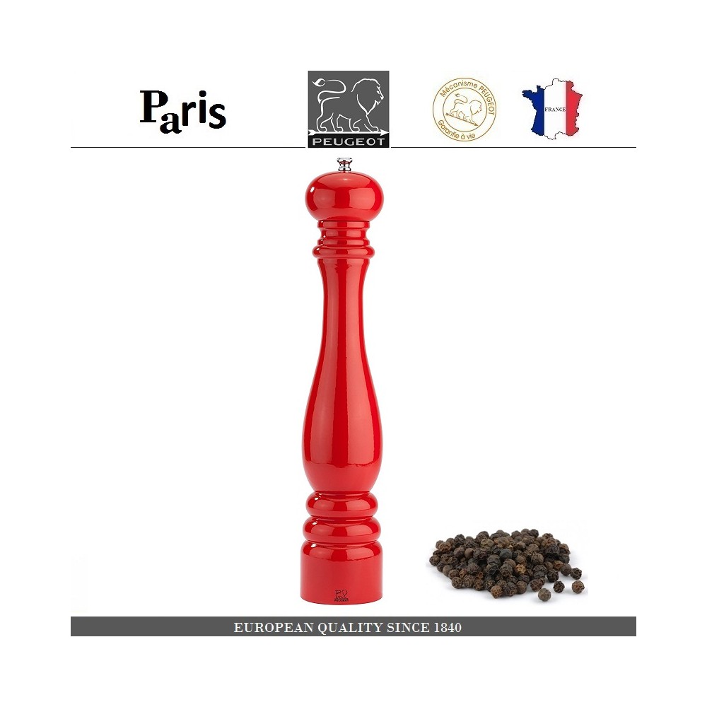 Мельница PARIS CLASSIC Laque Ruby для перца, H 40 см, красный, PEUGEOT