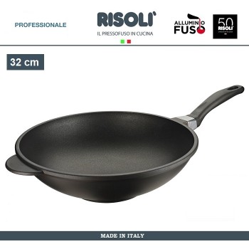 Антипригарный вок Professional, D 32 см, литой алюминий, Risoli