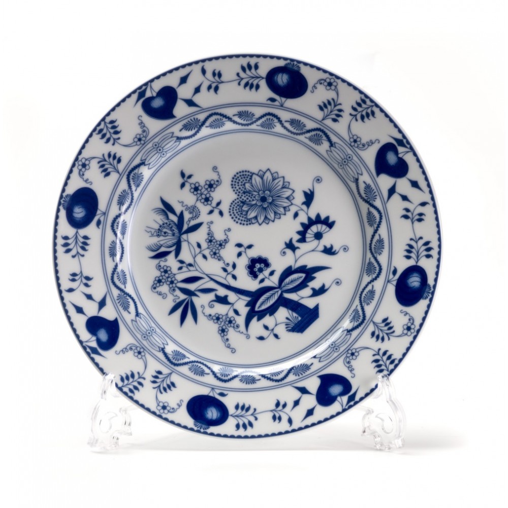 Десертная тарелка, D 22 см, декор Le Oignon Bleu, Tunisie Porcelaine