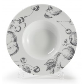 Тарелка для пасты, ризотто, D 27 см, декор La Pomme Noire, Tunisie Porcelaine