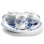Комплект для специй настольный, 4 предмета, декор Le Oignon Bleu, Tunisie Porcelaine