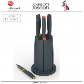 Набор кухонных ножей Elevate на подставке Carousel, 7 предметов, Joseph Joseph
