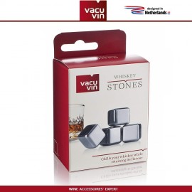 Камни для охлаждения виски и др.напитков, 4 шт, сталь нержавеющая, Vacu Vin