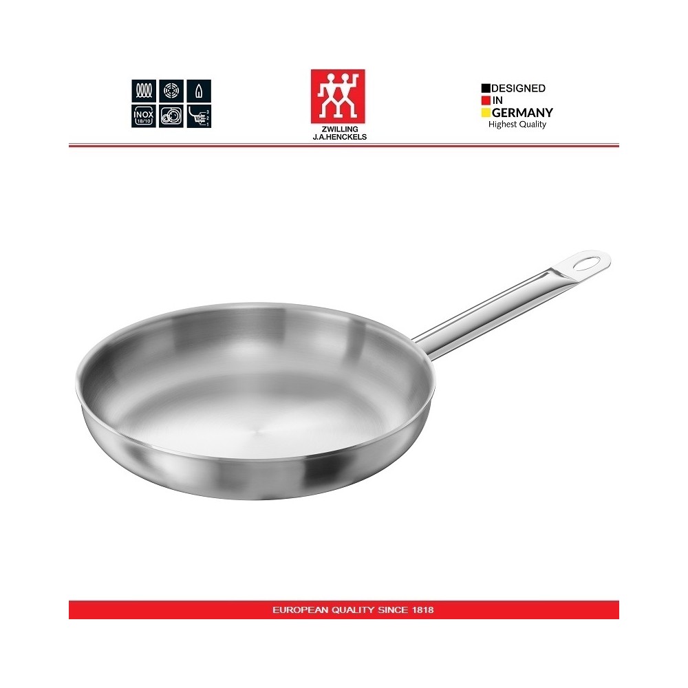 Сковорода TWIN Choice, D 28 см, индукционное дно, нержавеющая сталь 18/10, Zwilling