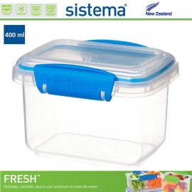 Набор контейнеров, FRESH синий, 3 по 400 мл, эко-пластик пищевой, SISTEMA