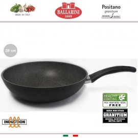 Антиприарный Вок Positano Granitium, D 28 см, гранитное покрытие, индукционное дно, Ballarini