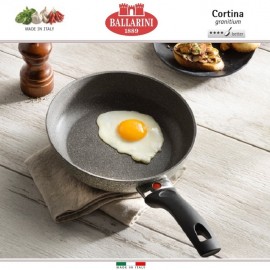 Антипригарная сковорода Cortina Granitium, D 28 см, гранитное покрытие, датчик нагрева Thermopoint, Ballarini