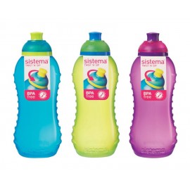 Бутылка для воды Twist and Sip, 330 мл, эко-пластик пищевой без BPA, SISTEMA