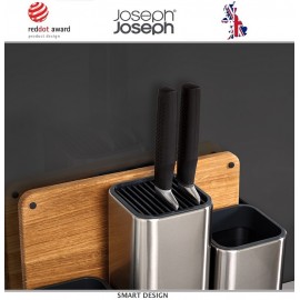 Органайзер CounterStore 100 для кухонных инструментов и ножей + деревянная доска, Joseph Joseph