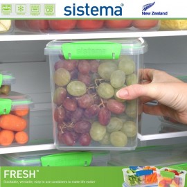 Контейнер большой, FRESH зеленый, 2.35 л, эко-пластик пищевой, SISTEMA