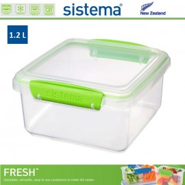 Контейнер, FRESH зеленый, 1.2 л, эко-пластик пищевой, SISTEMA