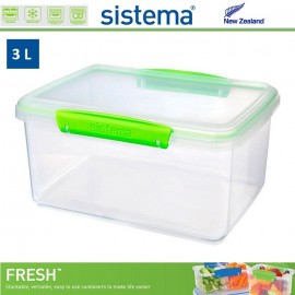 Контейнер большой, FRESH зеленый, 3 л, эко-пластик пищевой, SISTEMA