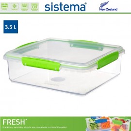 Контейнер, FRESH зеленый, 3.5 л, эко-пластик пищевой, SISTEMA