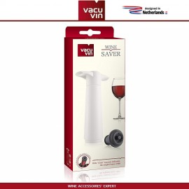 Аксессуары для вина: вакуумный насос белый, 2 вакуумные пробки, Vacu Vin