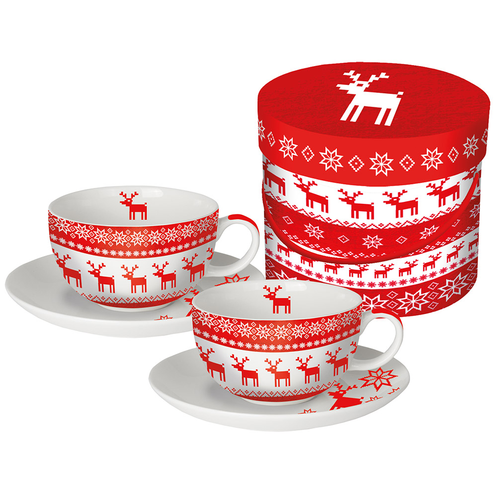 Набор чашек для капучино в подарочной упаковке magic christmas, Paperproducts Design