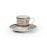 Кофейных пар набор, на 6 персон, 120 мл, декор MIMOSA PRAGUE PLATINE, Tunisie Porcelaine