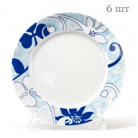 Комплект мелких обеденных тарелок, 6 шт, D 27 см, серия Le Ciel Bleu, Tunisie Porcelaine