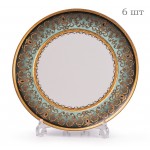 Комплект обеденных тарелок, D 22 см, 6 шт, декор MIMOSA PRAGA DEGRADE, Tunisie Porcelaine