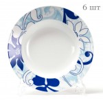 Комплект глубоких тарелок, 6 шт, D 22 см, серия Le Ciel Bleu, Tunisie Porcelaine